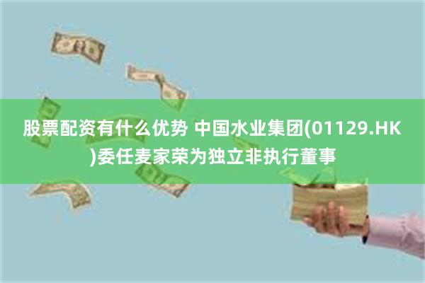 股票配资有什么优势 中国水业集团(01129.HK)委任麦家荣为独立非执行董事