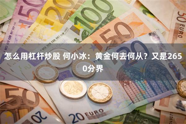 怎么用杠杆炒股 何小冰：黄金何去何从？又是2650分界